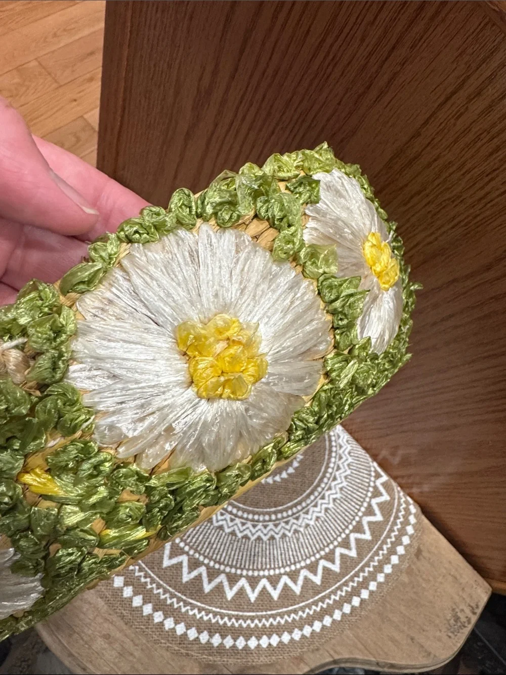 VTG Cottagecore Woven Basket Made in Philippines & Pyrex Glass Serving Bowl